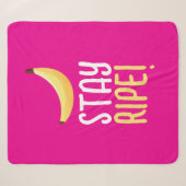 Grappige Retro Banaan Feest Artikelen Grappen Bewe Sherpa Deken (Voorkant (horizontaal))