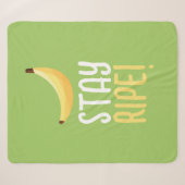 Grappige Retro Banaan Feest Artikelen Grappen Bewe Sherpa Deken (Voorkant (horizontaal))