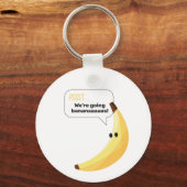 Grappige Retro Banaan Feest Artikelen Grappen Bewe Sleutelhanger (Voorkant)