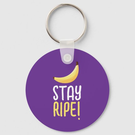 Grappige Retro Banaan Feest Artikelen Grappen Bewe Sleutelhanger (Voorkant)