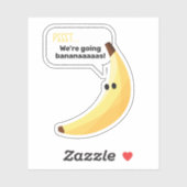 Grappige Retro Banaan Feest Artikelen Grappen Bewe Sticker (Vel)