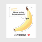 Grappige Retro Banaan Feest Artikelen Grappen Bewe Sticker (Vel)
