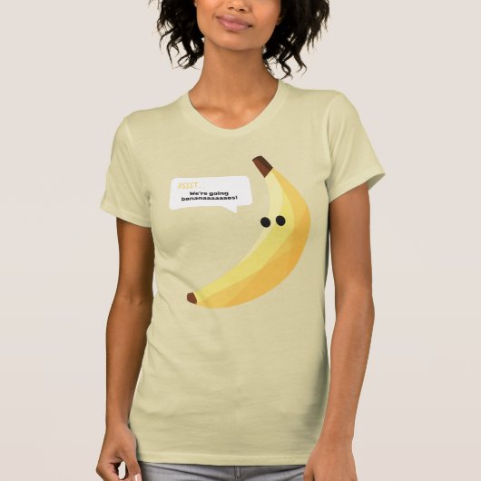 Grappige Retro Banaan Feest Artikelen Grappen Bewe T-shirt (Voorkant)