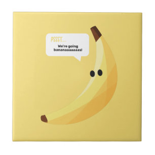 Grappige Retro Banaan Feest Artikelen Grappen Bewe Tegeltje