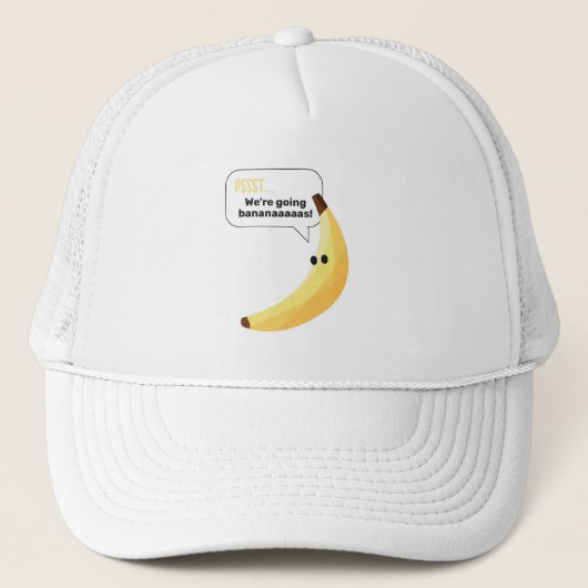 Grappige Retro Banaan Feest Artikelen Grappen Bewe Trucker Pet (Voorkant)
