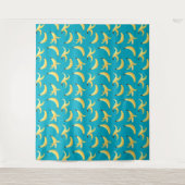 Grappige Retro Banaan Feest Artikelen Grappen Bewe Wandkleed (Voorkant)