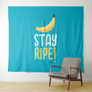 Grappige Retro Banaan Feest Artikelen Grappen Bewe Wandkleed