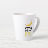 Grappige Retro Banaan Feest Artikelen Woordspeling Latte Mok (Rechterhoek)