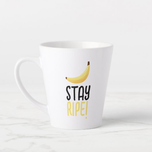 Grappige Retro Banaan Feest Artikelen Woordspeling Latte Mok (Links)