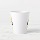Grappige Retro Banaan Feest Artikelen Woordspeling Latte Mok (Voorkant)