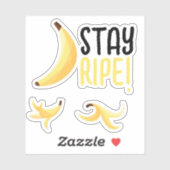 Grappige Retro Banaan Feest Artikelen Woordspeling Sticker (Vel)