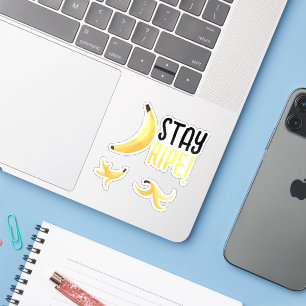 Grappige Retro Banaan Feest Artikelen Woordspeling Sticker