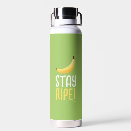 Grappige Retro Banaan Feest Artikelen Woordspeling Waterfles (Achterkant)