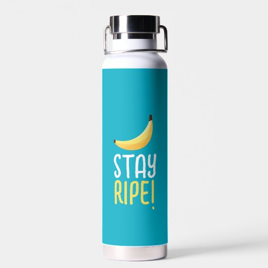 Grappige Retro Banaan Feest Artikelen Woordspeling Waterfles (Achterkant)