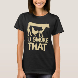 Grappige Retro BBQ Party Smoker Chef Pap Gift Ik z T-shirt