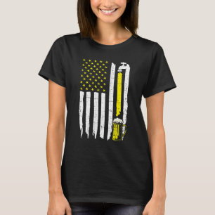 Grappige Retro Bier Amerikaanse Vlag Usa 4 Juli Br T-shirt