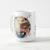 Grappige Retro Book Lovers Quote Gift Mok voor haa (Voorkant links)
