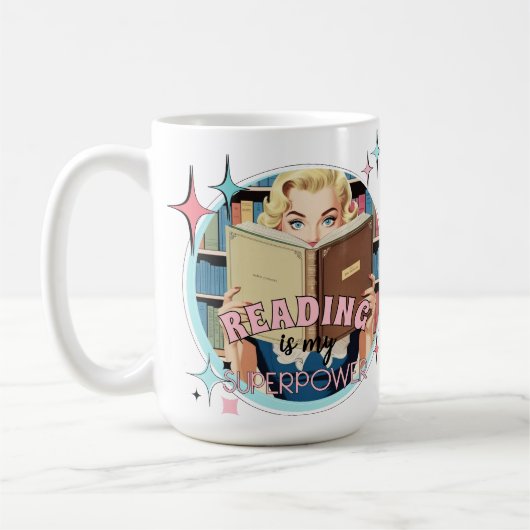 Grappige Retro Book Lovers Quote Gift Mok voor haa (Links)