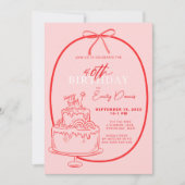 Grappige Retro Border 40ste Verjaardagsfeest Kaart (Voorkant)