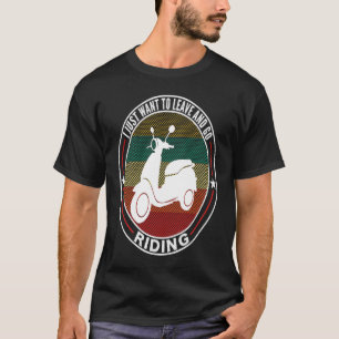 Grappige Retro Bromfiets Scooter Enthousiast Motor T-shirt
