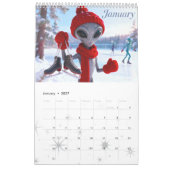 Grappige retro buitenaardse kalender - Aliens onde (Jan 2027)