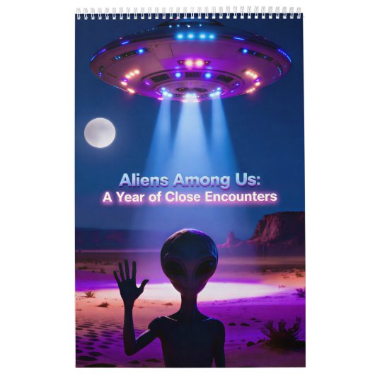 Grappige retro buitenaardse kalender - Aliens onde (Hoes)