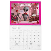 Grappige Retro Buitenaardse Kalender – Buitenaards (Feb 2027)