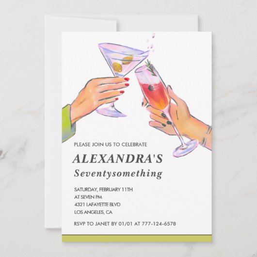 Grappige Retro Cocktail 79ste verjaardag Kaart (Voorkant)