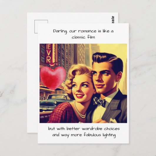 Grappige Retro Comic Briefkaart (Voorkant / Achterkant)