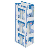 Grappige Retro Corset Bustier Wijn Gift Bag Wijn Cadeautas (Voorkant Gekanteld)