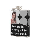 Grappige retro dame heupfles (Links)