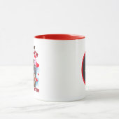 Grappige retro dame voegt monogram toe mok (Midden)