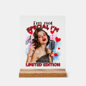 Grappige retro dame woordkunst acryl bord (Voorkant)