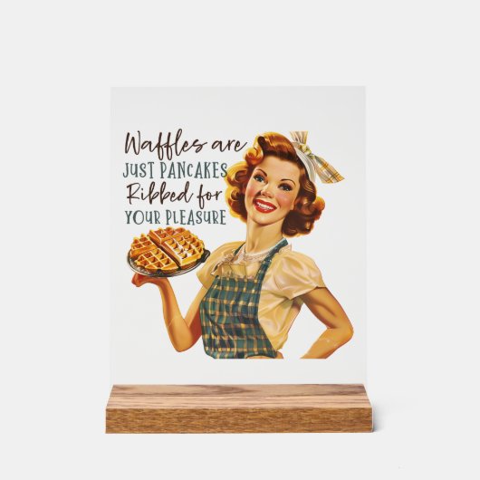 Grappige retro dame woordkunst acryl bord (Voorkant)