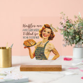 Grappige retro dame woordkunst acryl bord (Huwelijk)
