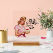 Grappige retro dame woordkunst acryl bord (Huwelijk)