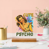 Grappige retro dame woordkunst acryl bord (Huwelijk)