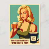 Grappige Retro  Decaf Coffee Humor Briefkaart (Voorkant)