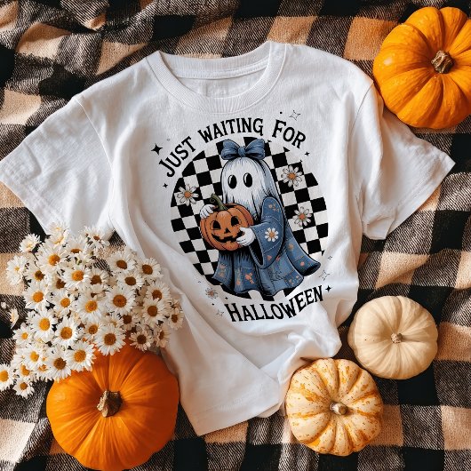 Grappige Retro Denim Coquette Halloween Geest T-shirt