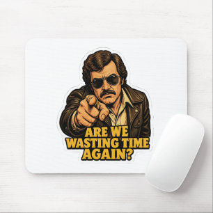 Grappige Retro Detective Tijdverspilling Kantoorme Muismat