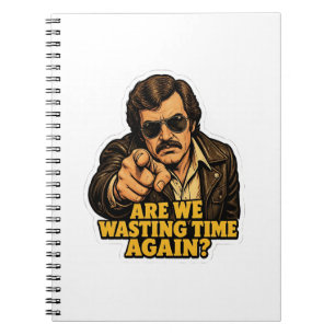 Grappige Retro Detective Tijdverspilling Kantoorme Notitieboek