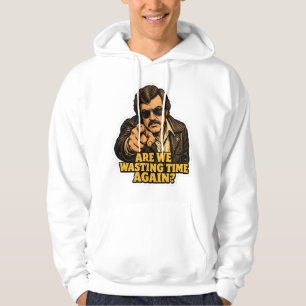 Grappige Retro Detective Verspilt Tijd Kantoor Mem Hoodie