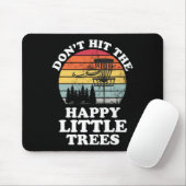 Grappige Retro Disc Golf Golfer Frisbee Liefhebber Muismat (Met muis)