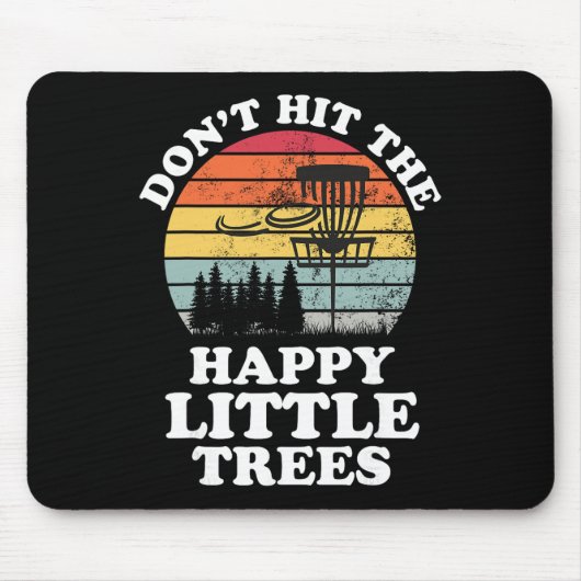 Grappige Retro Disc Golf Golfer Frisbee Liefhebber Muismat (Voorkant)