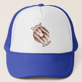 Grappige Retro Donut Dude Trucker Hat Trucker Pet (Voorkant)