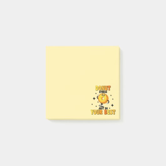 Grappige Retro Donut motivatie citaat Post-it® Notes (Voorkant)