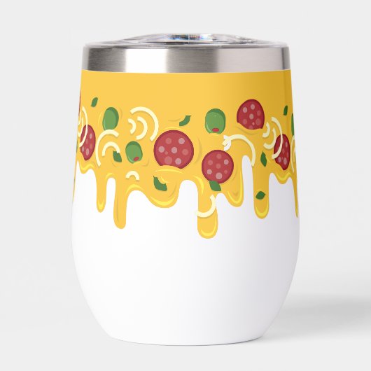 Grappige Retro Druppelende Pizza Kaas Keto Feest (Voorkant)