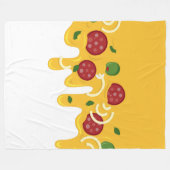 Grappige Retro Druppelende Pizza Kaas Keto Feest Fleece Deken (Voorkant (Horizontaal))