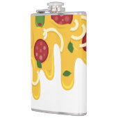Grappige Retro Druppelende Pizza Kaas Keto Feest Heupfles (Links)