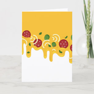 Grappige Retro Druppelende Pizza Kaas Keto Feest Kaart